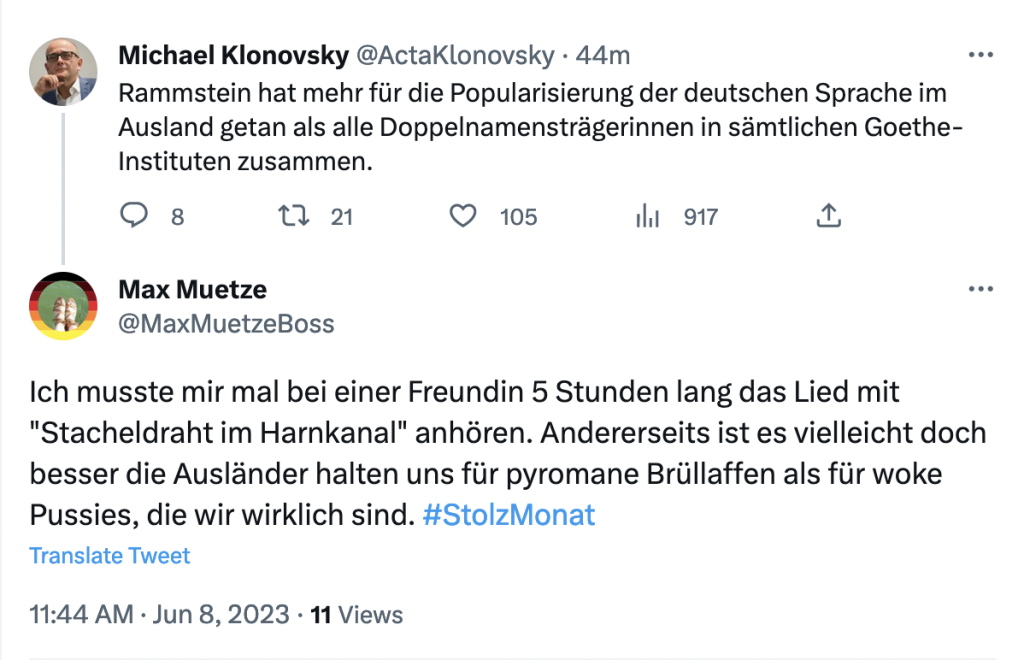 Twitter Replik Des Tages Klonovsky